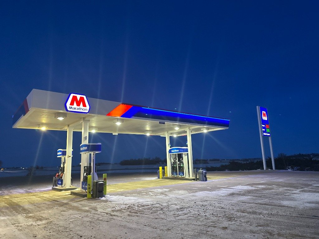 Ruthton Express Station at Night